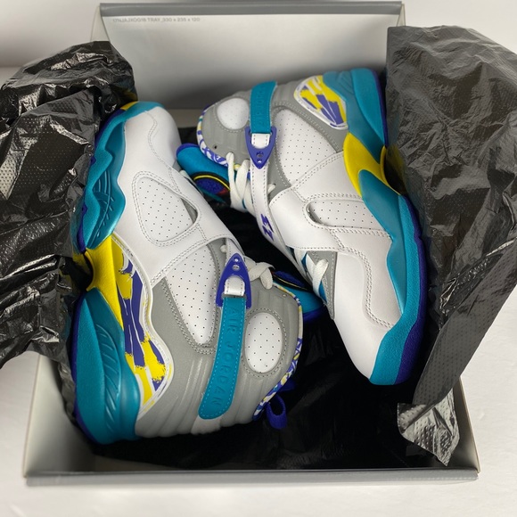 🔥Air Jordan RETRO 8 Aqua WOMEN SIZE 8 - Picture 7 of 8